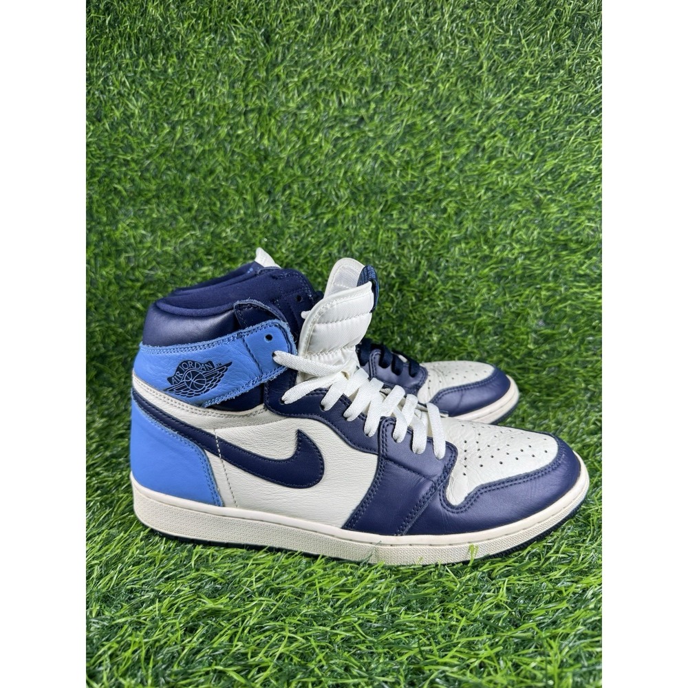 Jordan 1 Retro High Obsidian UNC Blue White 555088-140 Mens Size 12 High Top
